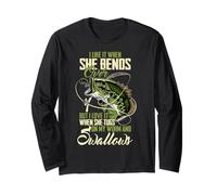 I Like It When She Bends Over Funny Fishing Lover Fisherman Long Sleeve T-Shirt