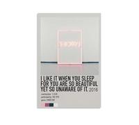 I Like It When You Sleep For You Are So Beautiful Yet So Unaware of It - The 1975 Poster Wall Art Decor Canvas Posters Vintage Art Esthetic Decoration for Living Room Bed Room 12x18inch(30x45cm) Unfra