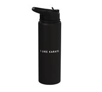 I Like Karate - Minimalist Funny Saying Karate Lover Stainless Steel Insulated Water Bottle