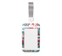 I Like London Print Badge Holder with Breakaway Lanyard,Work Name Tag Breakaway Lanyard Id Card Protector Case