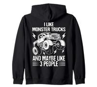 I Like Monster Trucks And Maybe Like 3 People, Monster Truck Zip Hoodie