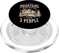 I Like Mountains And Maybe 3 People Vintage Camping Retro PopSockets PopGrip for MagSafe