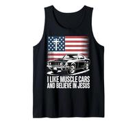 I Like Muscle Cars and Believe in Jesus Tank Top