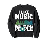 I Like Music More Than People Funny Music Lover Musician Sweatshirt