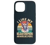 I Like My Belgian Shepherd Dog and Maybe 3 People Retro Case for iPhone 15