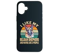I Like My Belgian Shepherd Dog and Maybe 3 People Retro Case for iPhone 16 Plus