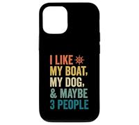 I like My Boat Dog And Maybe 3 People Funny Retro Sailor Dad Case for iPhone 12/12 Pro