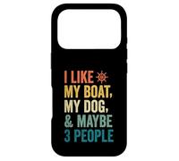I like My Boat Dog And Maybe 3 People Funny Retro Sailor Dad Case for iPhone 17 Pro