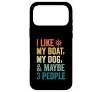 I like My Boat Dog And Maybe 3 People Funny Retro Sailor Dad Case for iPhone 17 Pro Max
