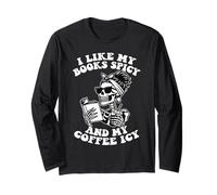 I Like My Books Spicy And My Coffee Icy Bookworm Reader Long Sleeve T-Shirt