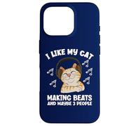I Like My Cat Making Beats And 3 People Funny Music Producer Case for iPhone 16 Pro