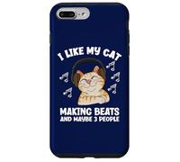 I Like My Cat Making Beats And 3 People Funny Music Producer Case for iPhone 7 Plus/8 Plus