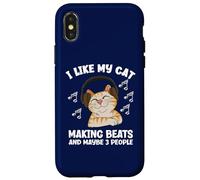 I Like My Cat Making Beats And 3 People Funny Music Producer Case for iPhone X/XS