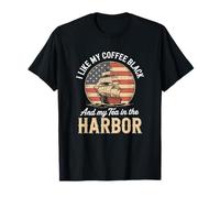 I Like My Coffee Black and My Tea in The Harbor USA History T-Shirt