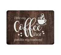 I Like My Coffee Hot Just Like My Husband Metal Signs 10x14 Inch Decorative Lounge Fence Business Home Décor Garage Signs Coffee Wine Décor for Kitchen Wall Art Plaques for Outside