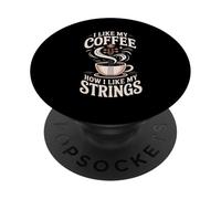 I Like My Coffee How I Like My Strings Cello Player PopSockets Adhesive PopGrip