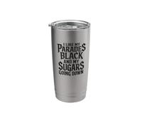 I Like My Parades Black and My Sugars Going Down Emo Goth Stainless Steel Insulated Tumbler