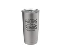I Like My Parades Black and My Sugars Going Down Emo Goth Stainless Steel Insulated Tumbler