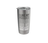 I Like My Parades Black & My Sugars Going Down Funny Emo Stainless Steel Insulated Tumbler
