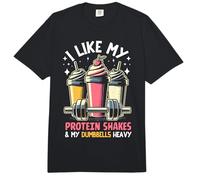 I Like My Protein Shakes Like and My Dumbbells Heavy Protein Comfort Colors Adult Heavyweight T-Shirt