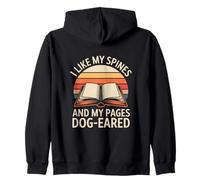 I Like My Spines And My Pages Dog-Eared Zip Hoodie