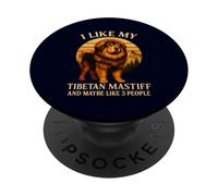 I Like My Tibetan Mastiff Dog And Maybe Like 3 People Retro PopSockets Adhesive PopGrip