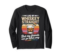 I Like My Whiskey Straight Friends Can Go Either Way LGBTQ Long Sleeve T-Shirt