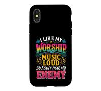 I Like My Worship Music Loud So I Can't Hear My Enemy Case for iPhone X/XS