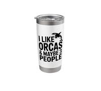 I Like Orcas and Maybe 3 People Stainless Steel Insulated Tumbler