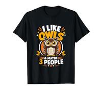 I Like Owls and Maybe Like 3 People Value Graphic T-Shirt, Men, Black, S