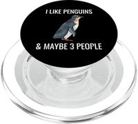I Like Penguins & Maybe 3 People Funny Animal Lover PopSockets PopGrip for MagSafe