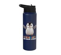 I Like Penguins & Maybe 3 People Stainless Steel Insulated Water Bottle