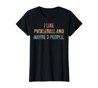 I Like Pickleball and Maybe 3 People #25DE8 Value Graphic T-Shirt, Women, Black, S