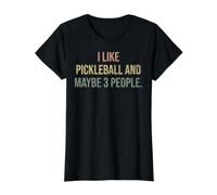 I Like Pickleball and Maybe 3 People #25DF1 Value Graphic T-Shirt, Women, Black, S