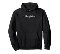 i like pixies Pullover Hoodie, Adult Unisex, Black, M