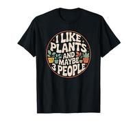 I Like Plants Funny Introvert Maybe 3 People Garden T-Shirt
