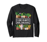 I Like Plants More Than People Funny Introverts Plant Lover Long Sleeve T-Shirt