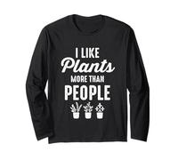 I Like Plants More Than People Funny Introverts Plant Lover Long Sleeve T-Shirt