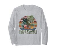 I Like Plants More Than People Funny Introverts Plant Lover Long Sleeve T-Shirt