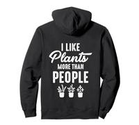 I Like Plants More Than People Funny Introverts Plant Lover Pullover Hoodie