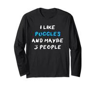I Like Puggles and Maybe 3 People Pug Beagle Mix Puggle Long Sleeve T-Shirt