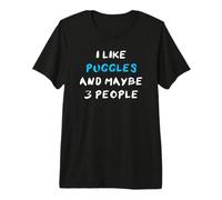 I Like Puggles and Maybe 3 People Pug Beagle Mix Puggle Premium T-Shirt