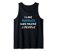 I Like Puggles and Maybe 3 People Pug Beagle Mix Puggle Tank Top