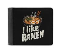 I Like Ramen Funny Wallet for Men RFID Blocking Bifold Wallet Soft Billfold with Card Slots Custom Gifts
