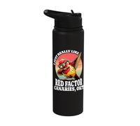 I Like Red Factor Canary Design Stainless Steel Insulated Water Bottle
