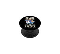 I Like Sharks And Maybe 3 People Funny Shark PopSockets Adhesive PopGrip