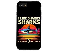 I LIKE SHARKS & MAYBE 3 PEOPLE Retro Shark Case for iPhone SE (2020) / 7/8