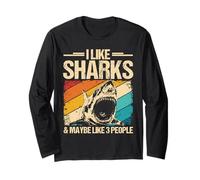 I Like Sharks & Maybe Like 3 People Shark Costume Long Sleeve T-Shirt