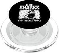 I LIKE SHARKS & MAYBE LIKE 3 PEOPLE Shark Costume PopSockets PopGrip for MagSafe