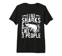 I Like Sharks & Maybe Like 3 People Shark Costume Premium T-Shirt